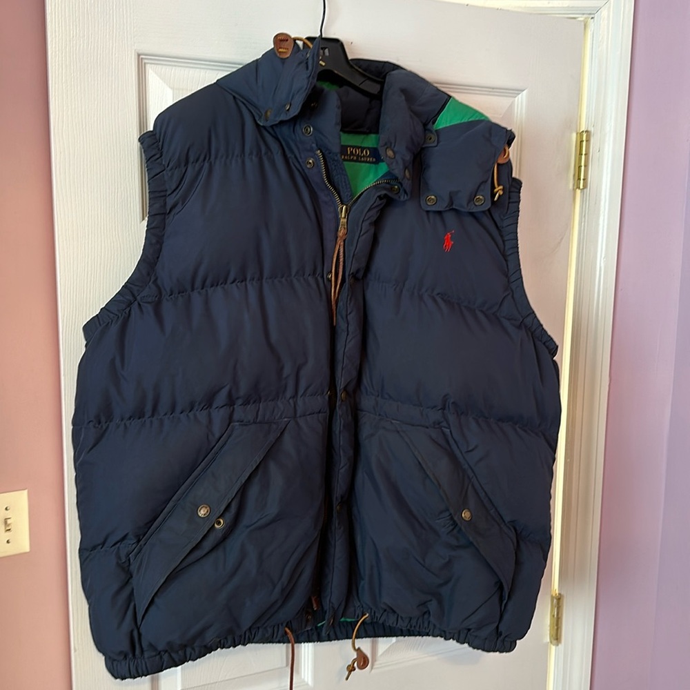 Men polo RL vest, worn , size XB, good conditions